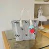 Bolsa de Lona Minimalista com Grande Capacidade, Design Único, Casual e Simples, Bolsa Tote Estilosa para o Dia a Dia, Bolsa de Ombro