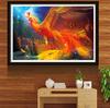 Pintura de diamantes de taladro completo para sala de estar Ave Fénix Volando mirando Fénix Biyi doble vuelo punto de cruz nuevo pequeño simple moderno pintura