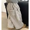 Pantalones Deportivos Casuales de Pierna Recta Rayados con Forro de Felpa para Niñas, Invierno 2026 Elegantes Engrosados de Pierna Ancha