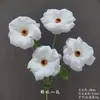 Flores Artificiais Brancas para Decoração de Casamento, Flores de Seda, Ornamentos de Flores Artificiais, Arte Floral Seca, Materiais de Rosa, Arranjo de Flores para Corredor, Arranjo de Parede e Chão