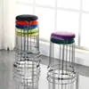 Taburete de Moda de Lujo Ligero para Uso en el Hogar, Taburete Engrosado para Dormitorio, Taburete Duradero para Adultos para Sala de Estar, Taburete de Hierro para Adultos, Taburete Pequeño