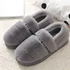 Novos sapatos de algodão para casa de outono e inverno para casais, sola acolchoada, quentes, pelúcia imitação de coelho, tudo-em-um, chinelos de algodão, atacado