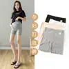 Leggings de maternidad de verano 2025, finos, de cintura alta, con soporte abdominal, versátiles, de algodón puro, antiexposición, para el embarazo.