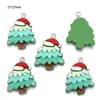 70 Pingentes DIY Série de Natal em Resina Papai Noel e Boneco de Neve, Pingente de Chaveiro de Pulseira Enfeites Decorativos W462