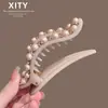 Pinza para el Cabello Perezosa de Lujo Ligero con Pedrería, Pinza de Tamaño Grande para Mujer con un Toque de Alta Gama, Nuevo Estilo Pinza de Pato para el Cabello
