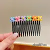 Grampo de Cabelo com Franja Infantil para Meninas, Ferramenta de Penteado para Organizar Fios Soltos, Pente com Grampo para Testa, Pente para Nuca para Meninas Pequenas