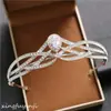 Corona de novia sencilla estilo coreano corona de aleación de protección ambiental con diamantes accesorios para vestido de novia accesorios para vestido de novia