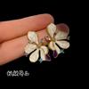 Brincos de Gota de Óleo Roxa Europeus, Americanos, Japoneses e Coreanos 2025 Design de Joias com Zircônia Luxo Acessível Brincos Versáteis Brincos