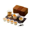 Juego de Té Kung Fu Portátil, Almacenamiento en Bolsa de Cuero de Gama Alta, Juego de Té de Porcelana de Jade Grasa de Oveja, Juego de Té de Lujo Ligero, Alta Apariencia