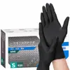 Guantes Desechables Yingke de Grado Alimenticio Negro de Nitrilo Caucho de Látex PVC para Cocinar, Catering y Uso en Cocina, Resistentes al Desgaste