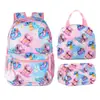 Mochila Infantil de Punto Más Vendida Transfronteriza, Bolso Escolar Rosa Estampado para Estudiantes de Primaria, Lonchera Térmica, Estuche, Kuromi