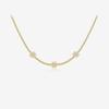 Collar de diamantes de plata esterlina S925 para mujer, con colgante de flor de color, estilo dulce y fresco, con cadena de clavícula.