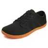 Zapatos de Punta Ancha, Zapatos Descalzos de Suela Blanda, Zapatos Deportivos Fitness para Levantamiento de Pesas Sueltos y Cómodos, Transpirables Antideslizantes Casuales de Tejido Volador, Ligeros