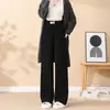 Pantalones de chenilla de cintura alta, adelgazantes, fluidos, de corte holgado, nueva colección otoño 2026, estilo elegante, cálidos y cómodos, pantalones casuales de pierna estrecha