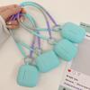 Cordón de Color de Contraste Dopamina airpods Pro2 Antipérdida Cubierta para Audífonos Estuche para Audífonos Apple airpods4 Cubierta Protectora