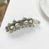 Pinza de plátano de acetato, pinza para coleta, accesorios elegantes para el cabello, horquilla vertical grande, horquilla de flor de cristal de pedrería, tocado, transfronterizo