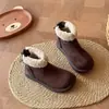 Botas de Nieve para Niñas 2026 Nuevos Zapatos de Algodón con Felpa Otoño Invierno Botas Infantiles Niños Grandes Zapatos de Algodón Versátiles Zapatos de Nieve para Niñas