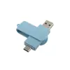 Venta al por mayor de fábrica USB Flash Drive Ecológico y Biodegradable de 32 GB Hecho de Paja de Trigo, Giratorio, Doble Uso para Teléfonos Móviles y Computadoras, USB Flash Drive de Madera