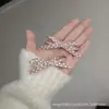 Pinza para el Cabello Rosa de Lunares para Niños, Tela, Lazo Pequeño, Par de Pinzas, Pinza Lateral, Pinza para Flequillo, Accesorios para el Cabello