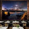 Fondo de tela de cielo estrellado lunar tela colgante ins lienzo para habitación tapiz de sala de estar pared de fondo de mesita de noche tela para pared de dormitorio de celebridad de internet