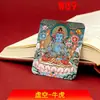 Núcleo de Pintura Thangka Pintado à Mão Sem Embelezamento Dourado, Pingente da Montanha Wutai, Signo de Serpente, Colar Tridimensional Dainichi Amitabha Atacado