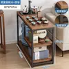 Gabinete de Té Lateral Móvil, Mesa Moderna Minimalista, Mesa Lateral para Sofá, Mesa de Café Sencilla, Pequeño Gabinete de Mesa de Té para Uso Doméstico
