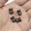 Mais Vendidos da Amazon Tubo de Liga Preto Fosco Contas Semi-Acabadas Contas DIY Pulseiras Colares Acessórios para Roupas Atacado
