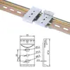Huayi Mingtong Interruptor de Hebilla de Riel DIN35mm Hebilla de Sujeción Soporte de Montaje Aleación de Aluminio Base Negra y Blanca