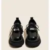 Zapatos de Cuero para Mujer 2026 Estilo Nuevo Estilo Británico Versátiles con Cordones Retro Zapatos de Plataforma Mary Janes Mocasines Suela Gruesa