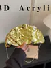 Bolso acrílico irregular brillante transfronterizo europeo y americano para mujer, clutch de mano para la noche con forma de abanico, bolso de mano, de hombro y cruzado para mujer