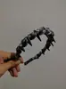 Diadema Yuxi Estilo Francés Dulce con Pedrería Perla Dientes Antideslizante para Exteriores Pinza para el Cabello Moda Gama Alta Ola Corona Alta