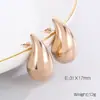Pendientes de Acero Inoxidable con Forma de Gota Más Vendidos Transfronterizos Estilo Coreano Pendientes Geométricos Versátiles para el Trayecto Diario Stock Listo para Exportación