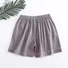 Una generación de nuevos shorts de verano para mujer de algodón de porcelana de hielo con costuras de color contrastante, sueltos, cómodos, cintura elástica, ropa de casa