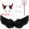 Set de Disfraces de Mejor Amigo Ángel y Demonio para Halloween Vestido Gemelo Blanco y Negro Disfraces a Juego para Fiesta de Hermanas