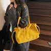 Bolsa Tote Nova de Grande Capacidade 2025 Camurça Casual Versão Coreana Ins Bolsa de Mão Versátil Bolsa de Ombro Moda Tendência Luxo Leve