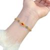 Nuevo estilo chino Fenghua exquisito brazalete con incrustaciones de rubí de alta calidad estilo Palacio brazalete simple regalo para mujer joyería