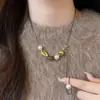 Cadena de Suéter Apilada de Doble Capa de Piedra Ojo de Tigre para Mujer Retro Nueva Popular Otoño e Invierno Collar Joyería de Nicho de Alta Gama