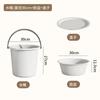 Cubo de Plástico para el Hogar con Tapa Cubo Portátil Cubo Extra Grande para la Lavandería Engrosado Cubo para Baño de Dormitorio Estudiantil Cubo de Almacenamiento de Agua