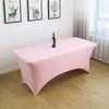 Funda Elástica para Mesa de 6 pies Transfronteriza para Bodas y Banquetes al Aire Libre en Hoteles, Funda de Poliéster para Mesa de Cóctel, Mantel Rectangular