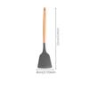 Espátula Gruesa de Silicona para Cocina Casera con Mango de Madera de Haya, Espátula Estilo Chino para Saltear, Utensilio de Cocina Antiadherente