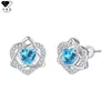 Pendientes de Plata de Ley S925 con Cierre de Mariposa Nudo Celta Doce Piedras de Nacimiento Forma de Corazón Incrustados de Diamantes Diseño de Nicho Pendientes Versátiles de Alta Gama