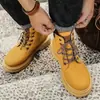 Botas Martin de caña alta nuevas con suela gruesa estilo británico para pareja zapatos acolchados de algodón modernos versátiles botas de trabajo algodón simple mismo estilo