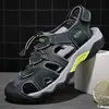 Sandalias de Verano para Hombre al Aire Libre de Dedo del Pie Sandalias de Playa para Rastrear Ríos de Cuero Transpirable Sandalias Transfronterizas de Amazon Talla Grande Casual de Cuero