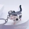 Chaveiro Realista de Gato Mais Vendido Transfronteiriço Desenho Animado Fofo Boneco de Animal de Estimação Chaveiro Decoração de Bolsa Presente Atacado