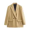 AliExpress Cross-border Primavera 2026 Nova Roupa Feminina Manga Longa Cor Sólida Solta Casual Temperamento Blazer 7800595