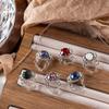 Joyas para uñas anillo en la punta del dedo anillo de diamante cadena aleación incrustado strass Súper hada Red social lujo joya de diamante explosiones