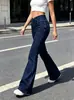Venta Directa desde la Fábrica de Origen a Europa y América, Pantalones Acampanados de Mezclilla Elástica de Tiro Alto, Control de Abdomen, Corte Ajustado, Realzan la Altura, Dropshipping Transfronterizo de Amazon