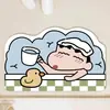 Tapete de chão absorvente para banheiro Crayon Shin-chan, tapete de pé antiderrapante de secagem rápida, tapete de banho de terra de diatomáceas