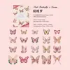Paquete de Pegatinas Tangshi Transfronterizo Serie de Libros de Tela Mariposa Diario Vintage Material para Manualidades Pegatinas Decorativas 20 Hojas en 6 Diseños