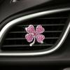 Venda Quente Transfronteiriça Clipe de Aromaterapia para Saída de Ar de Carro Clipe de Perfume de Trevo da Sorte de Quatro Folhas Diamante Enfeites de Interior de Carro